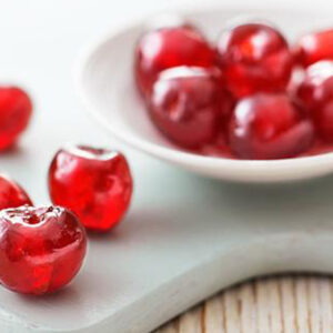 RED GLACE WHOLE CHERRIES 20/22 Candied Fruits
