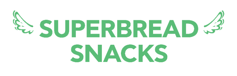 superbread snacks logo green